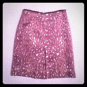 BCBG silk leopard print skirt - EUC